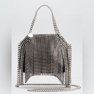 Stella McCartney Falabella Crystal Mini Bag Silver Chainmail Runway Statement
